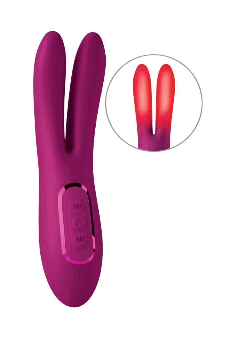 Wärmender Vibrator mit Flexi-Ohren - Ø 3,6 cm | 16 cm