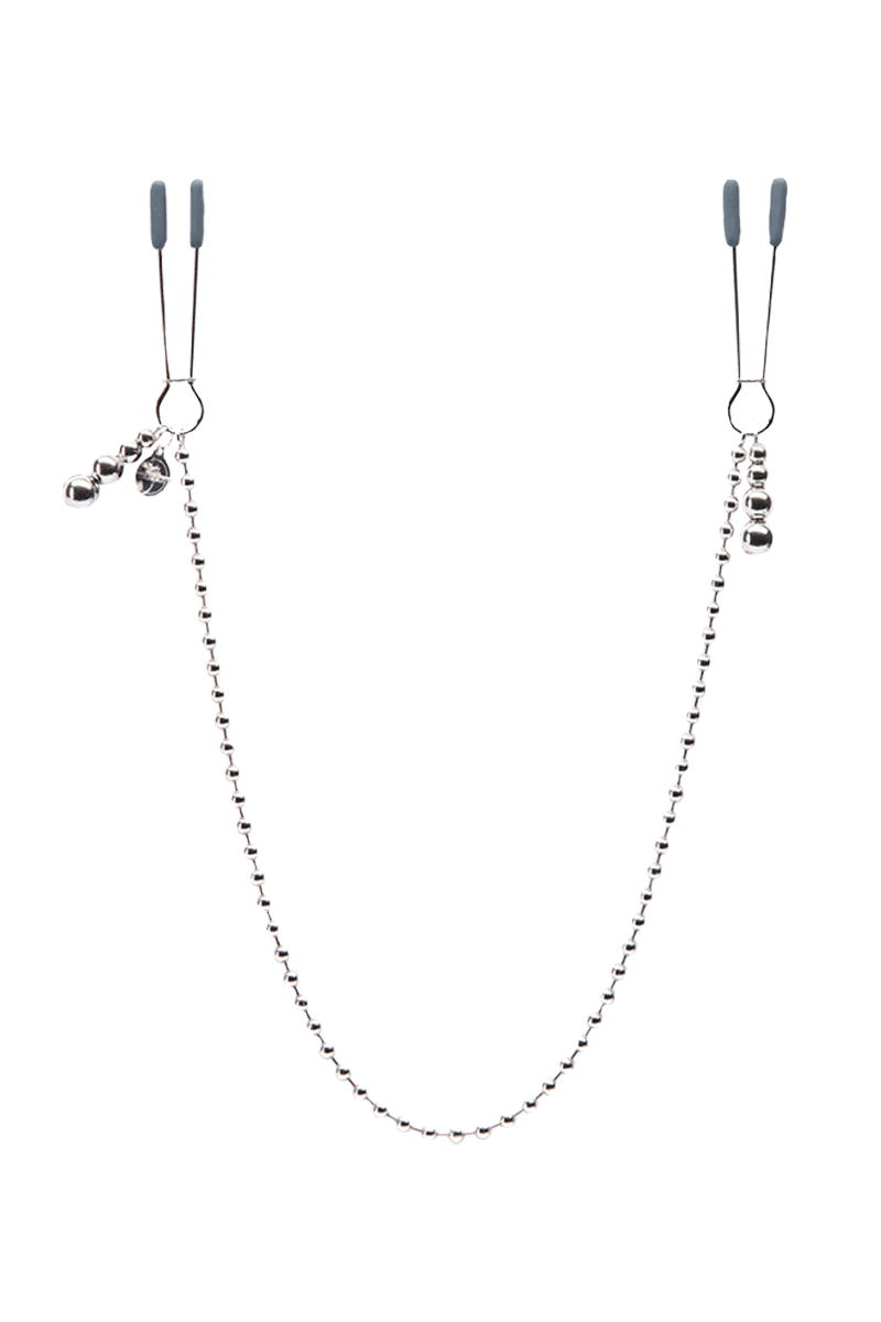 Verstellbare Shades of Grey - Nippelklemmenkette