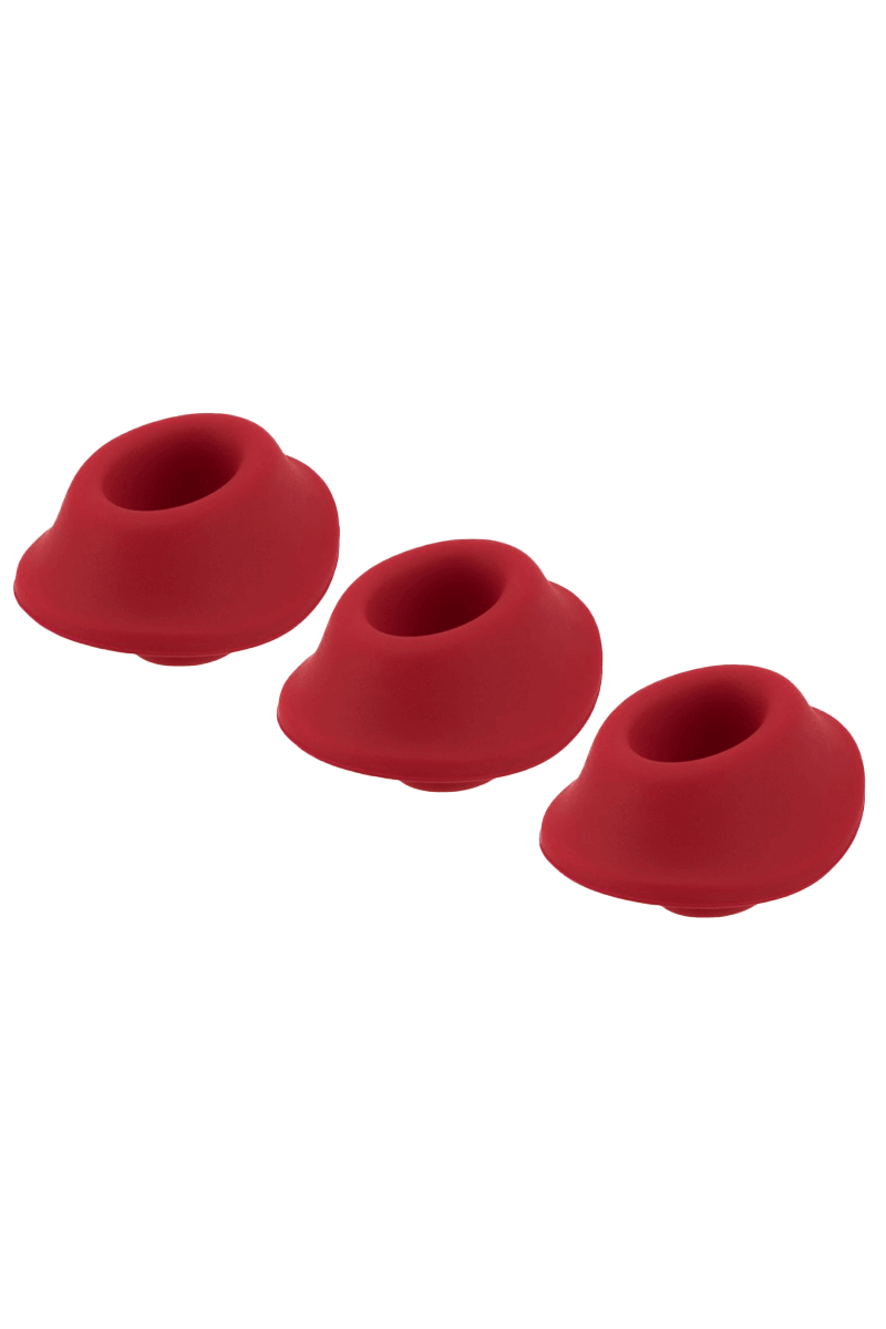 3er Pack Ersatzkappen - Womanizer® Premium 2 / Classic 2 / Starlet 3 - rot