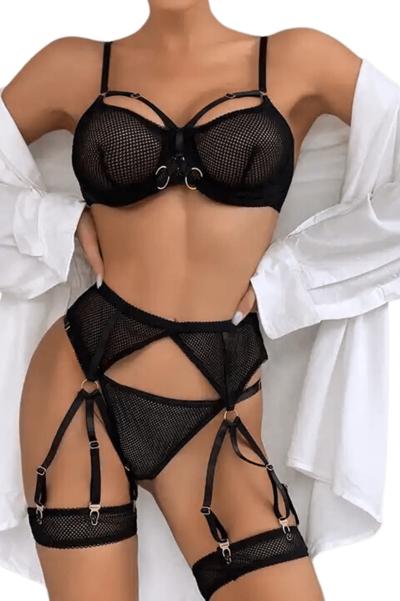 4tlg. Lingerie Set black