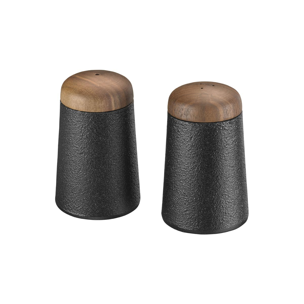 Skeppshult Shake Salz- & Pfefferstreuer - Gusseisen mit Walnussdeckel