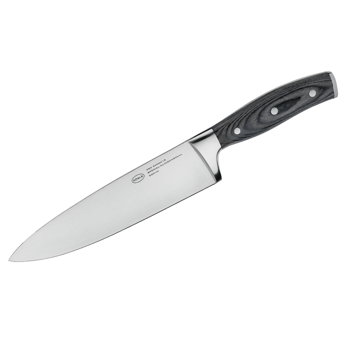 Rösle Wolfgrey Kochmesser 20 cm - mit Pakkaholzgriff