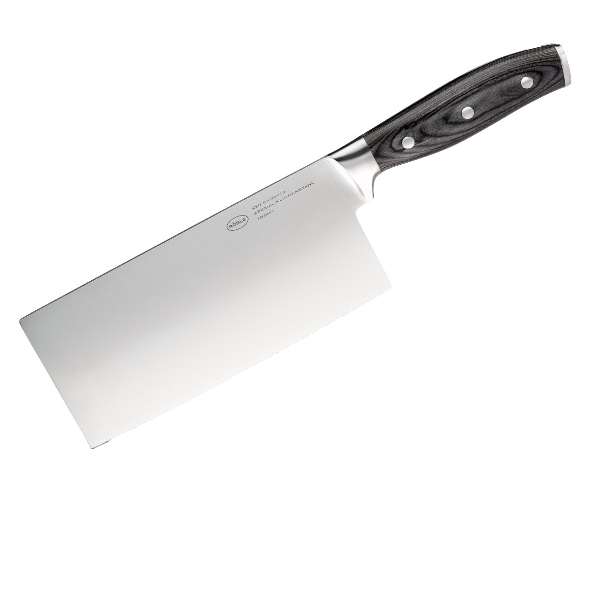 Rösle Wolfgrey Chinesisches Kochmesser 18 cm - mit Pakkaholzgriff