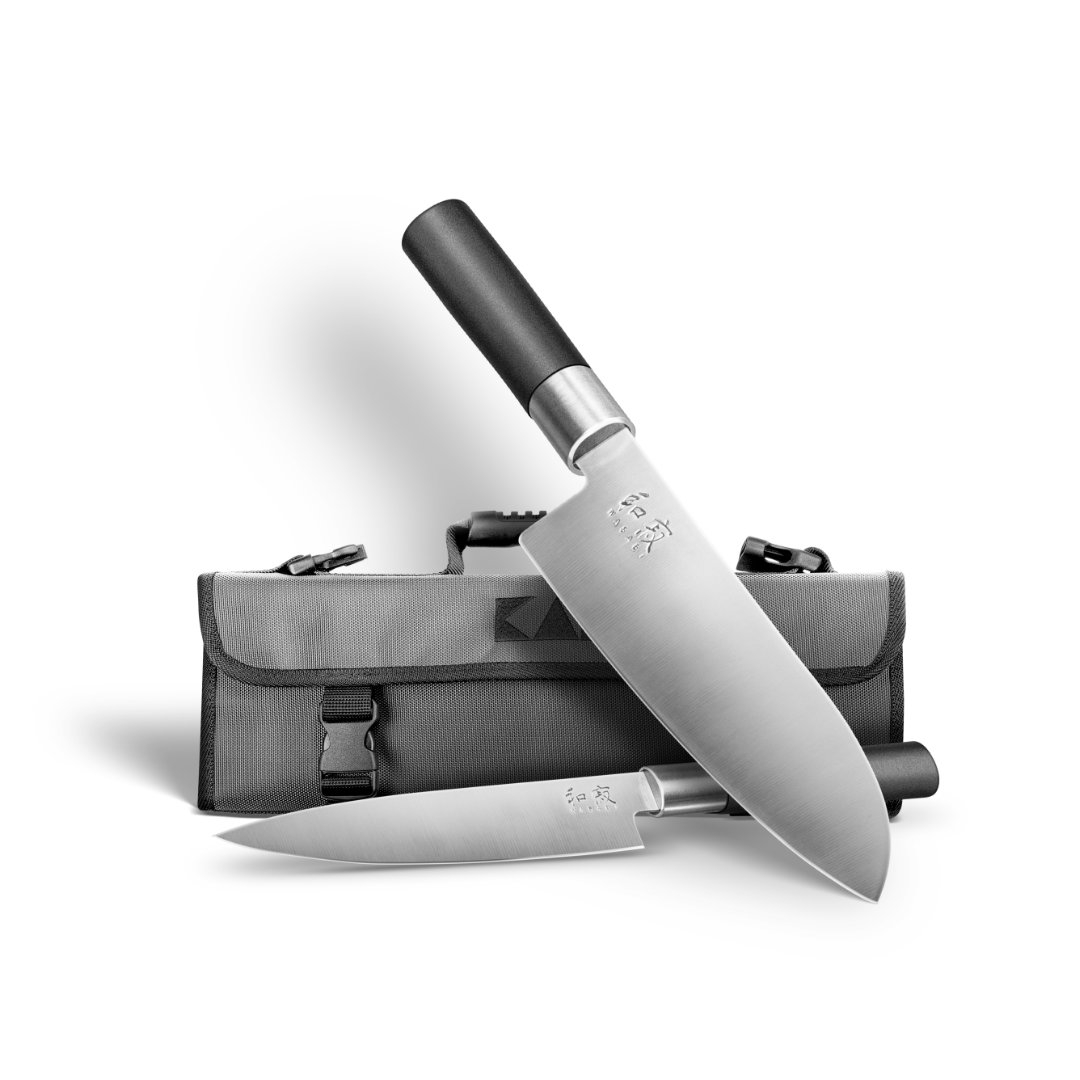 KAI Wasabi Black Messer-Set 2-tlg. mit Messertasche