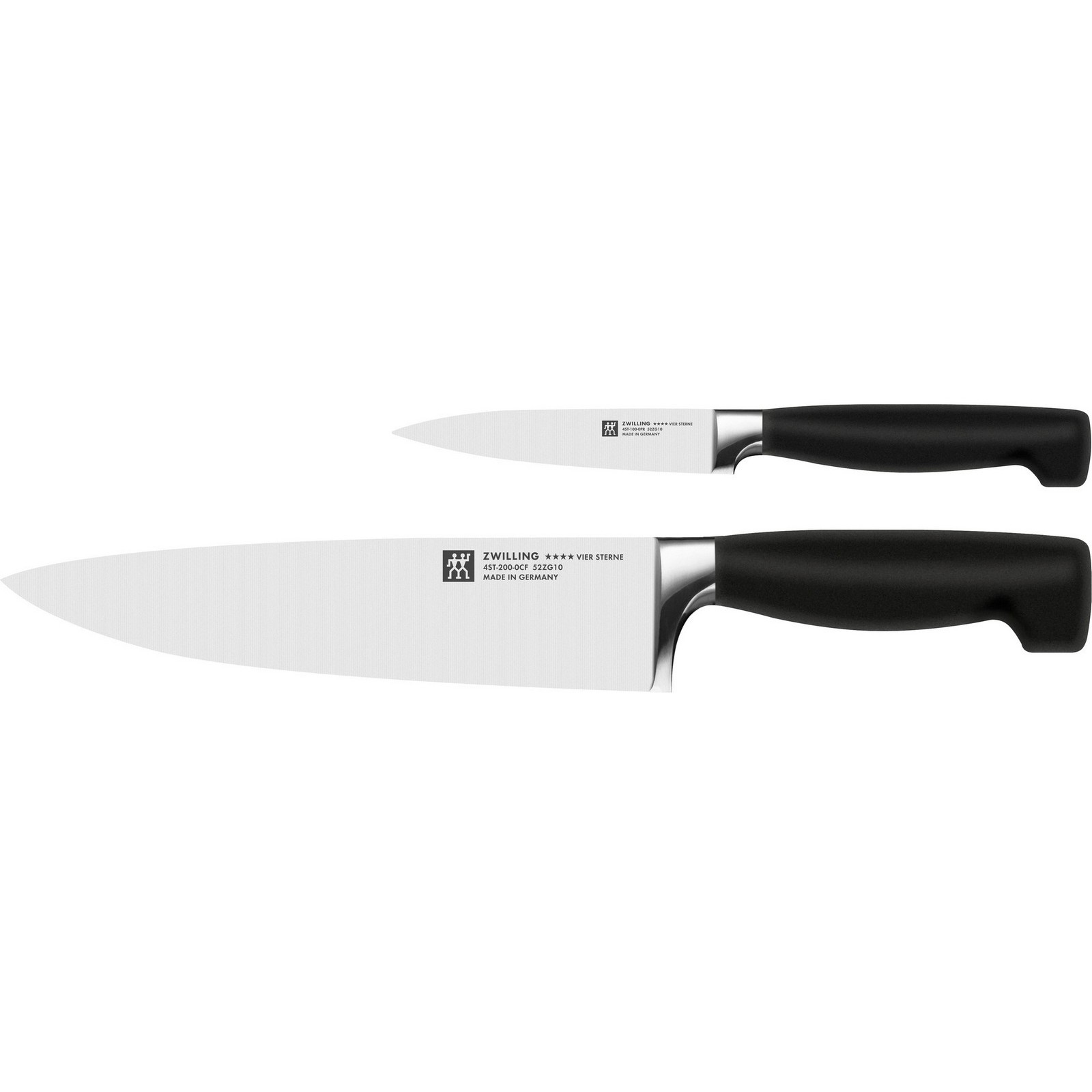 Zwilling ****VIER STERNE Spick-/Garniermesser 10 cm & Kochmesser 20 cm Messerset 2-tlg.