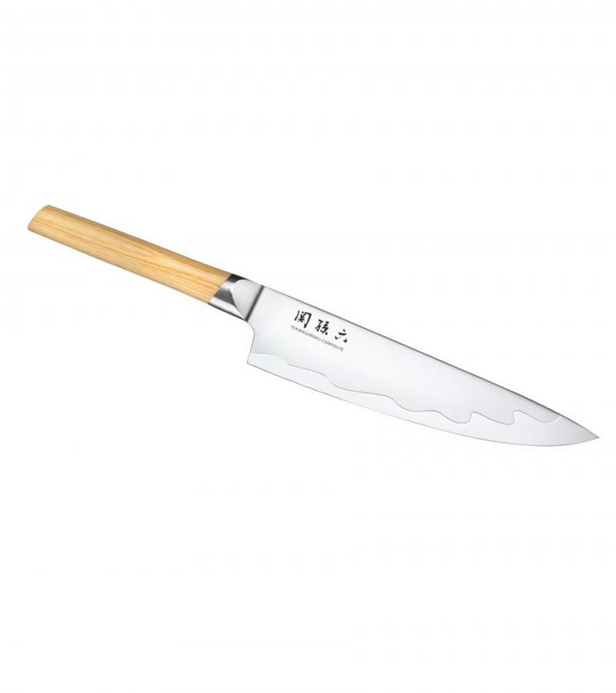 KAI Seki Magoroku Composite Kochmesser 20 cm - VG-10 Stahl - Griff Pakkaholz