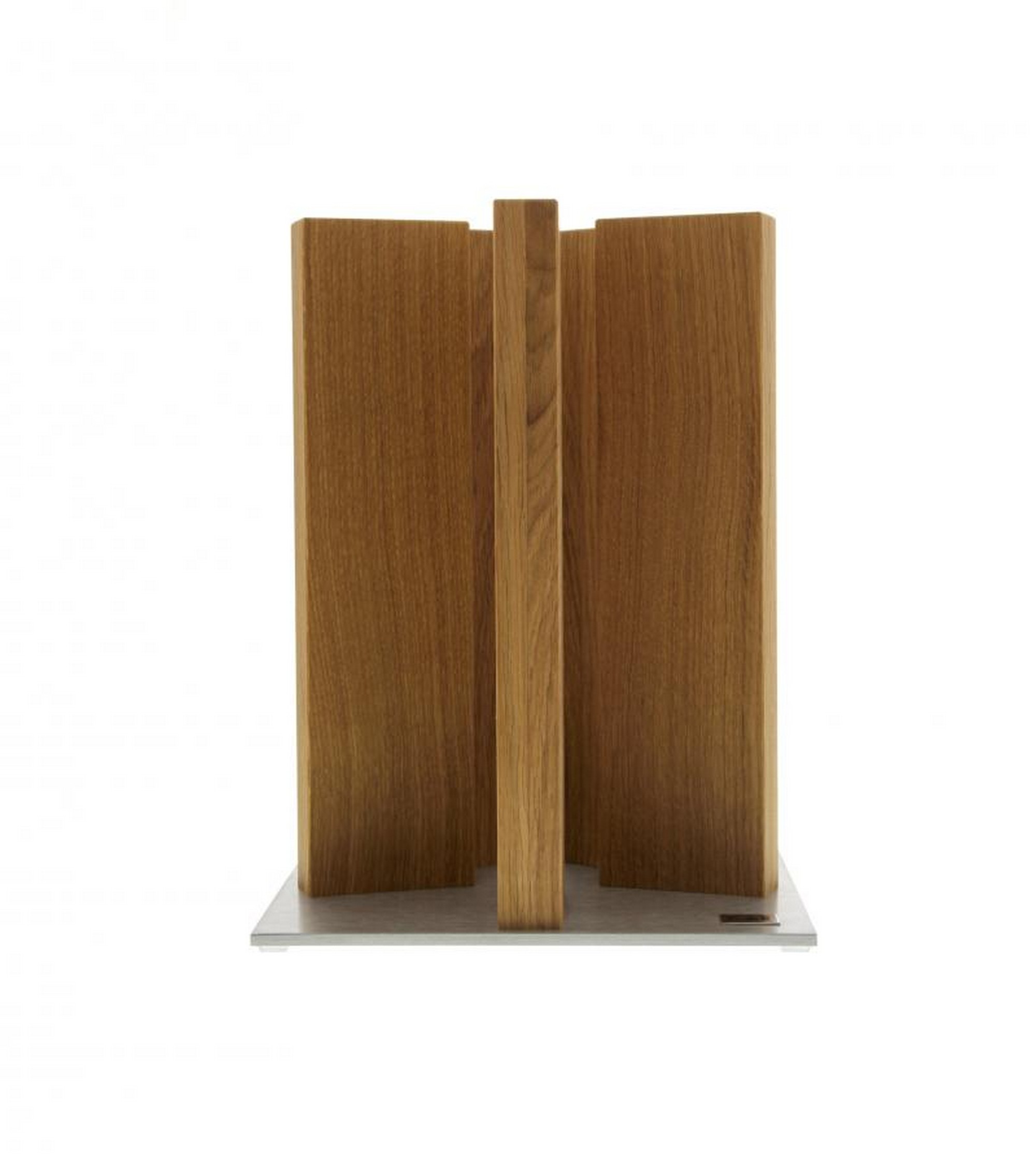 KAI Messerblock Stonehenge magnetisch für 10 Messer - Eichenholz mit Edelstahlsockel