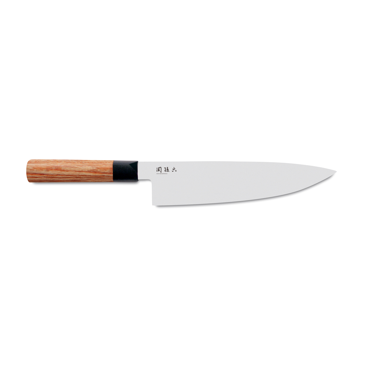 KAI Seki Magoroku Red Wood Kochmesser 20 cm - Carbon 1K6 Stahlklinge - Griff Pakkaholz
