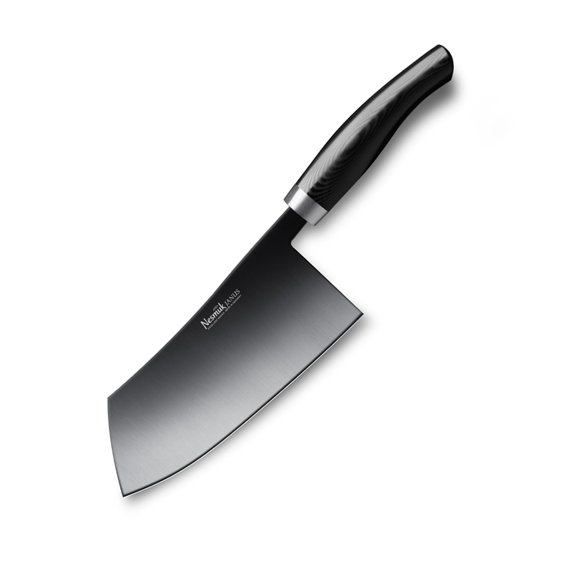 Nesmuk Janus Chinesisches Kochmesser 18 cm - Niobstahl mit DLC-Beschichtung - Griff Micarta schwarz