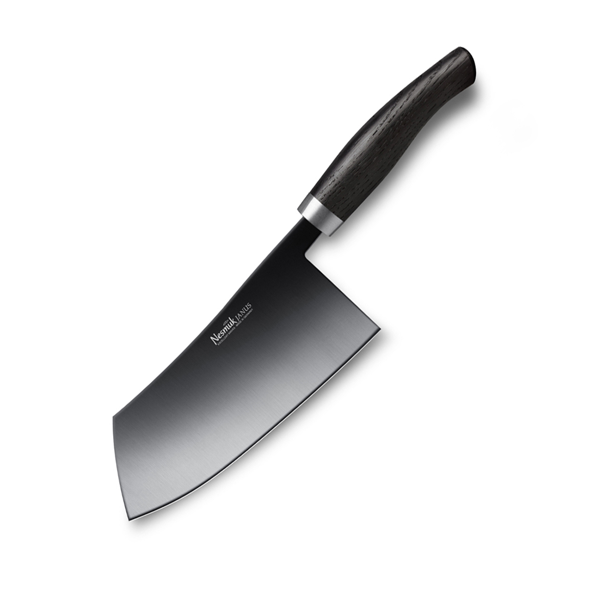 Nesmuk Janus Chinesisches Kochmesser 18 cm - Niobstahl mit DLC-Beschichtung - Griff Mooreichenholz