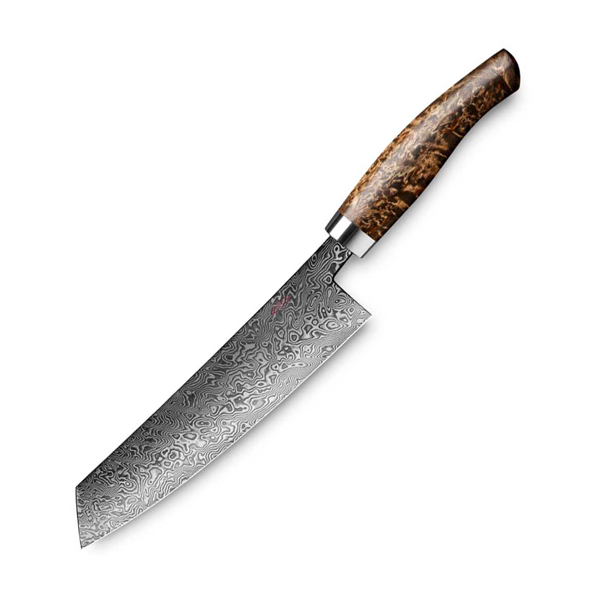 Nesmuk Exklusiv C 90 Damast Kochmesser 18 cm - Griff Karelischer Maserbirke
