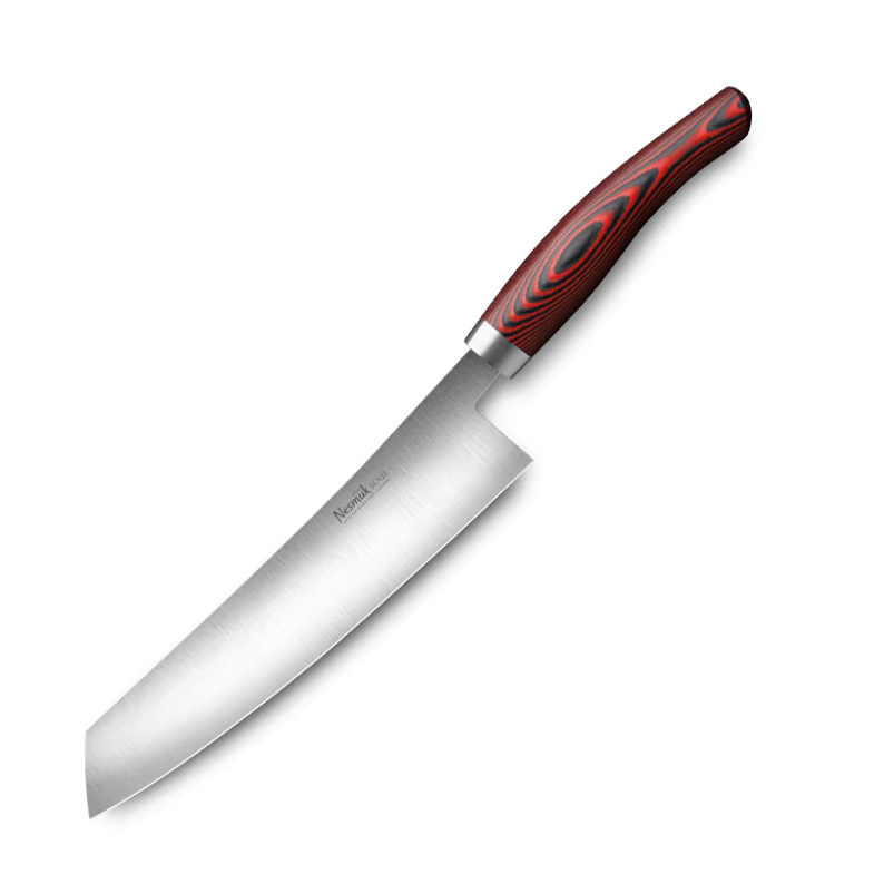 Nesmuk Soul Kochmesser 24 cm - Niobstahl - Griff Micarta rot