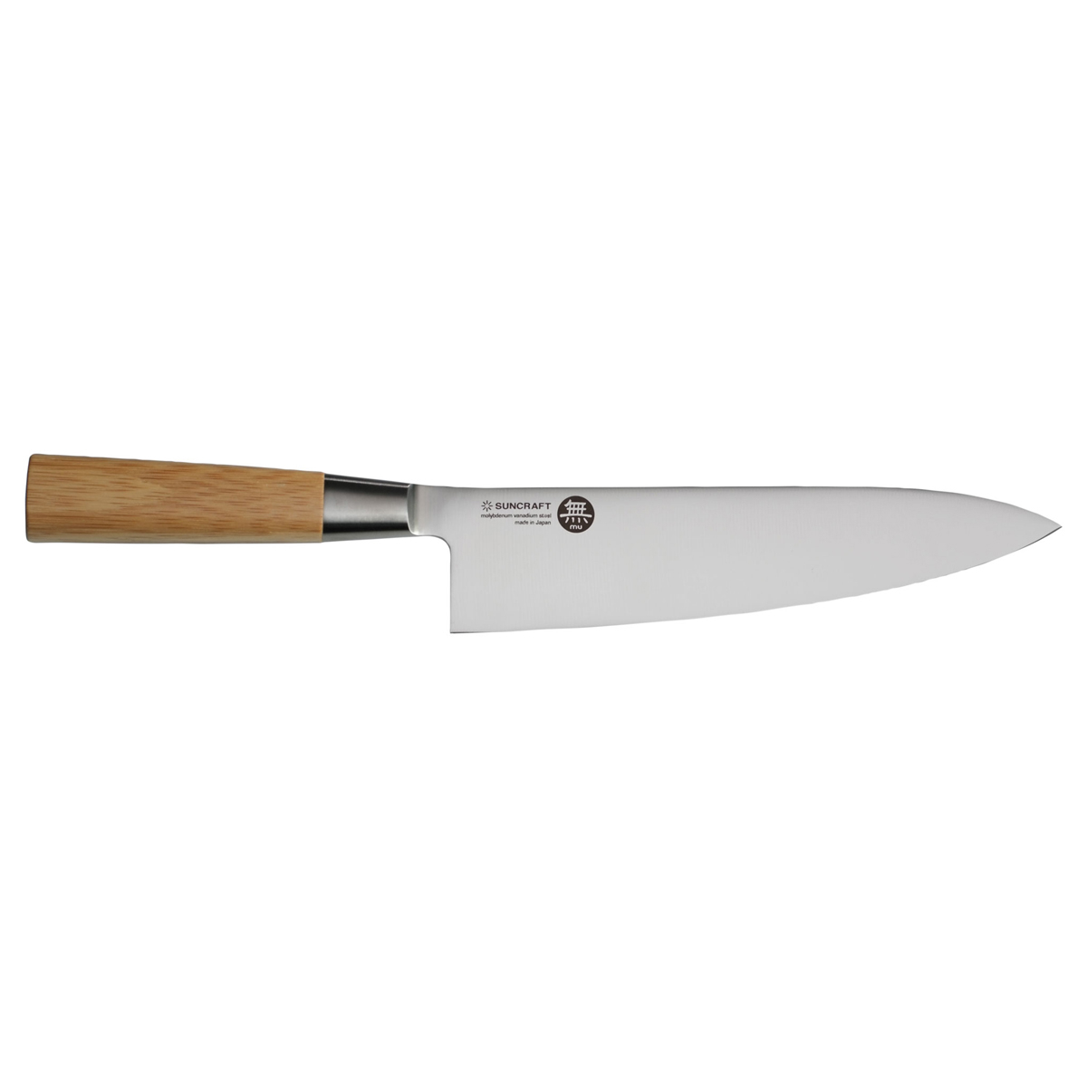 Suncraft MU Kochmesser 20 cm - Japan-Stahl - Griff Pakkaholz