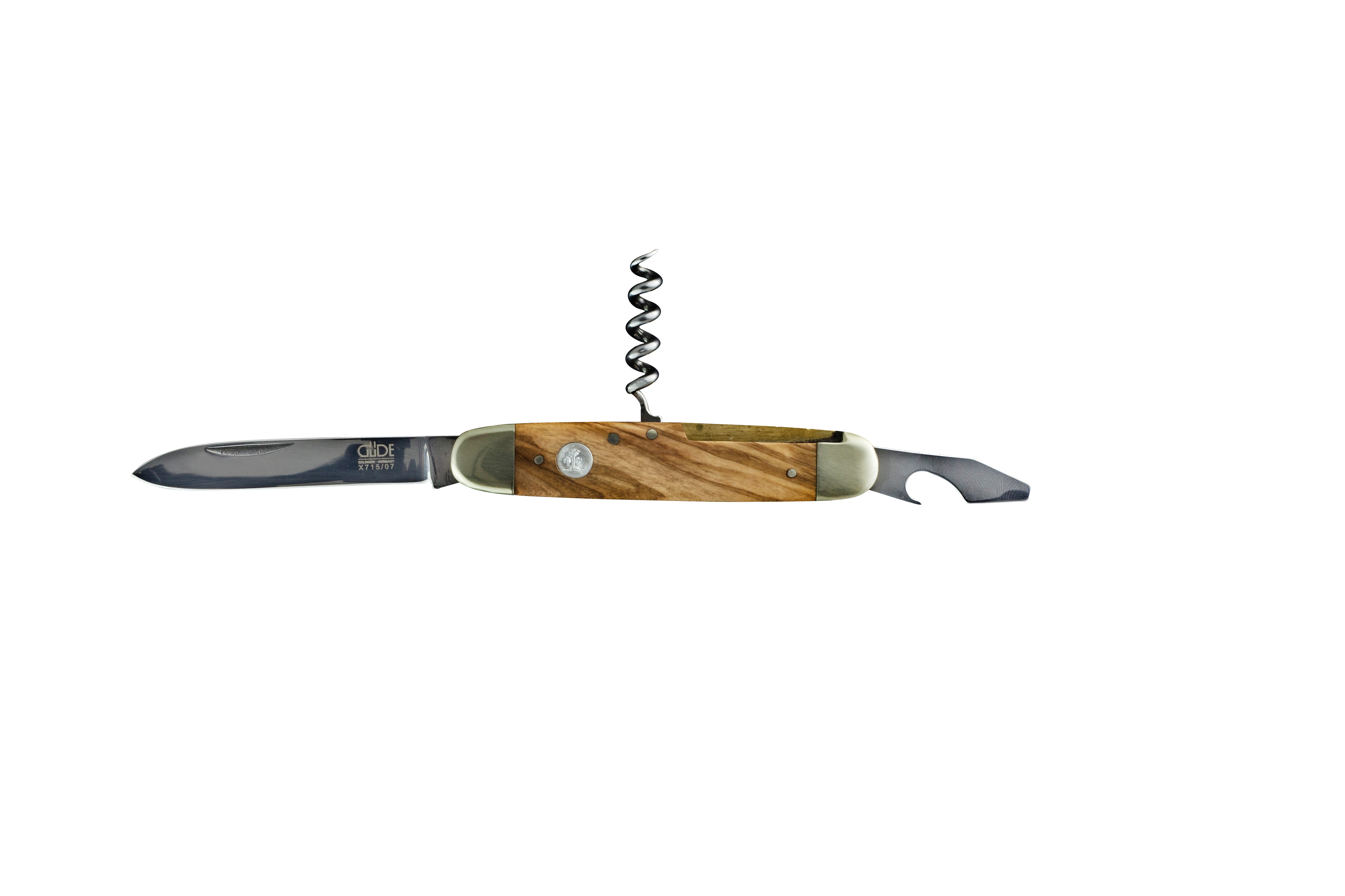 Güde Alpha Olive Taschenmesser 7 cm - CVM-Messerstahl - Griffschalen Olivenholz