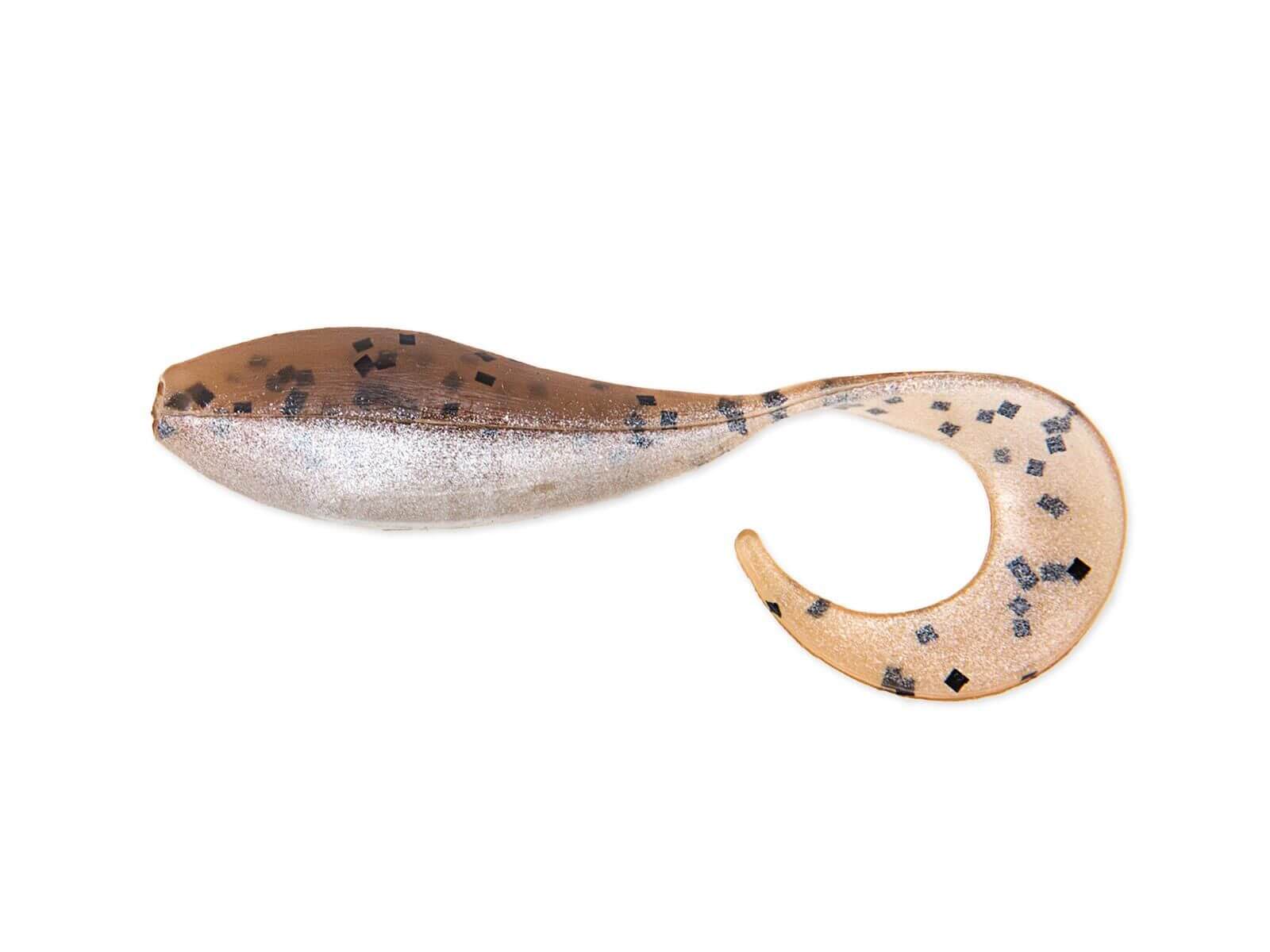 2' Curly Shad - Pumpkin Seed Shad