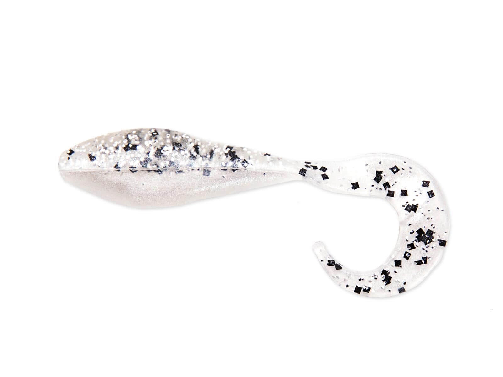 2' Curly Shad - S & P Silver Phantom