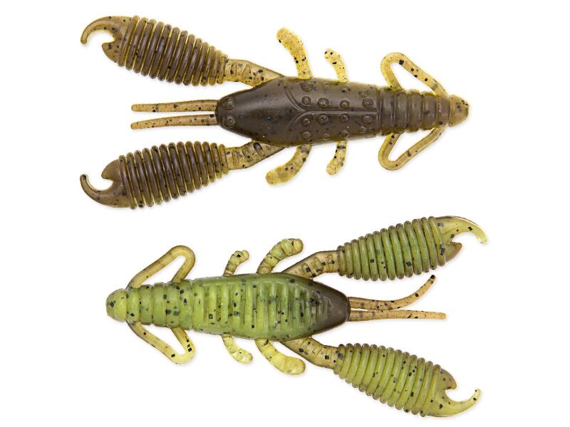 3' Ring Craw - Green Pumpkin / Chartreuse