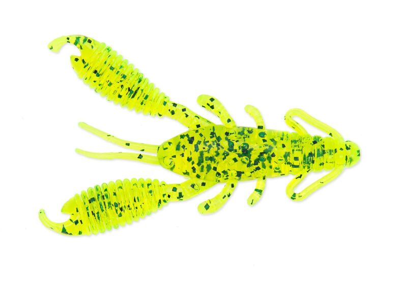 3' Ring Craw - Chartreuse Pepper
