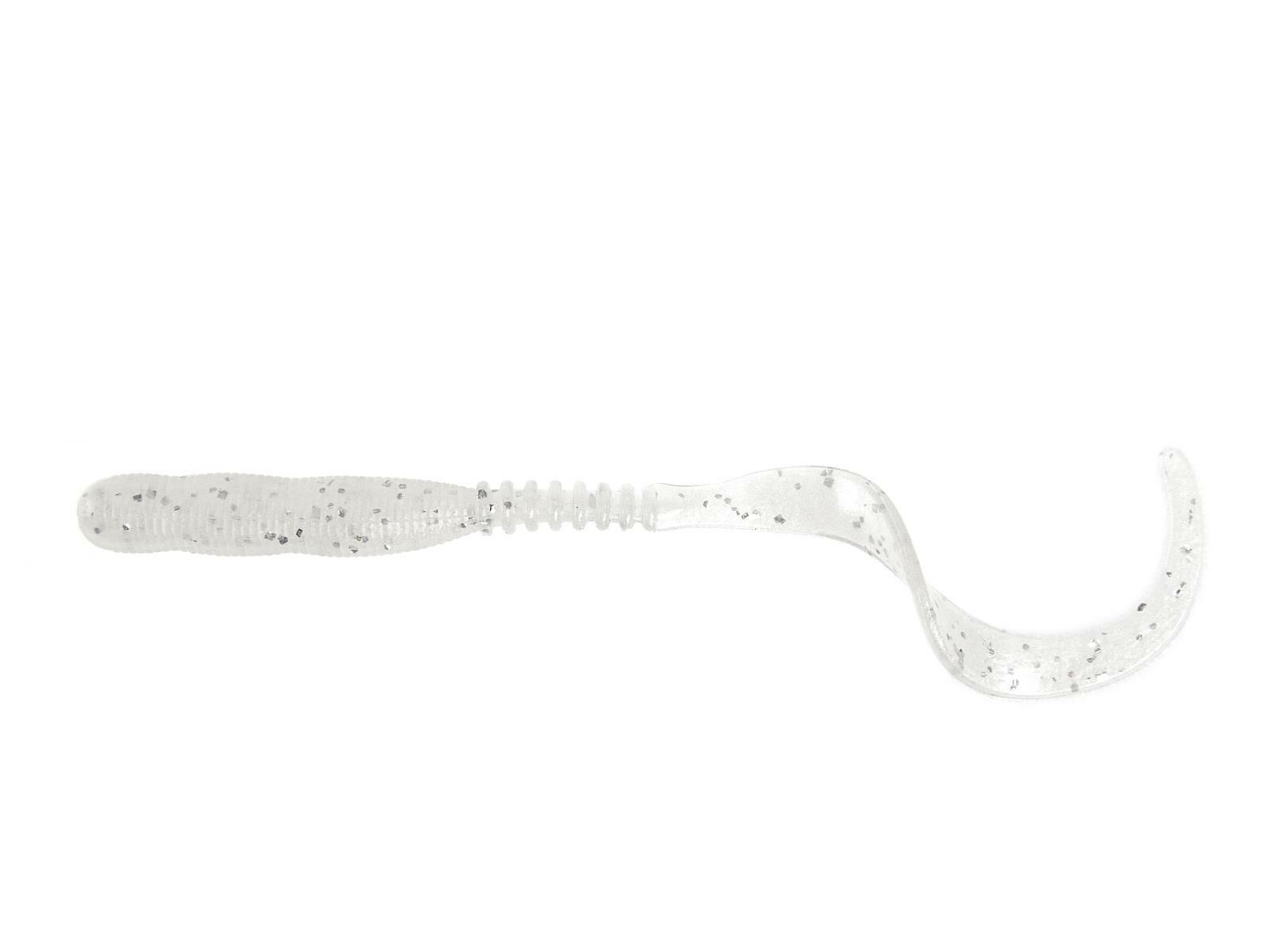 4' Curly Curly - Clear Pearl Silver