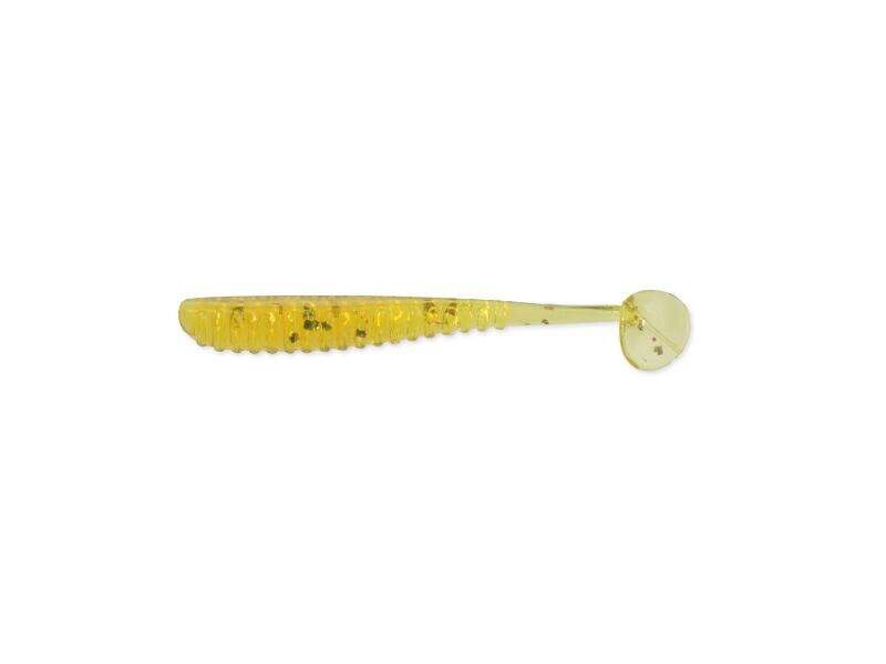 1.5' Aji Ringer Shad - Motoroil Gold Flk.