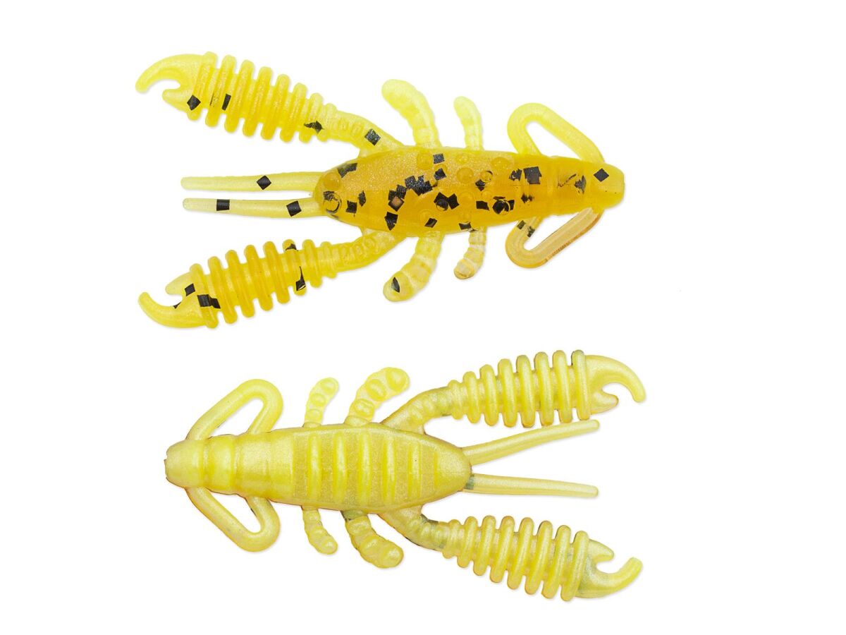 1.5' Ring Craw Micro - Motoroil PP. / Chartreuse