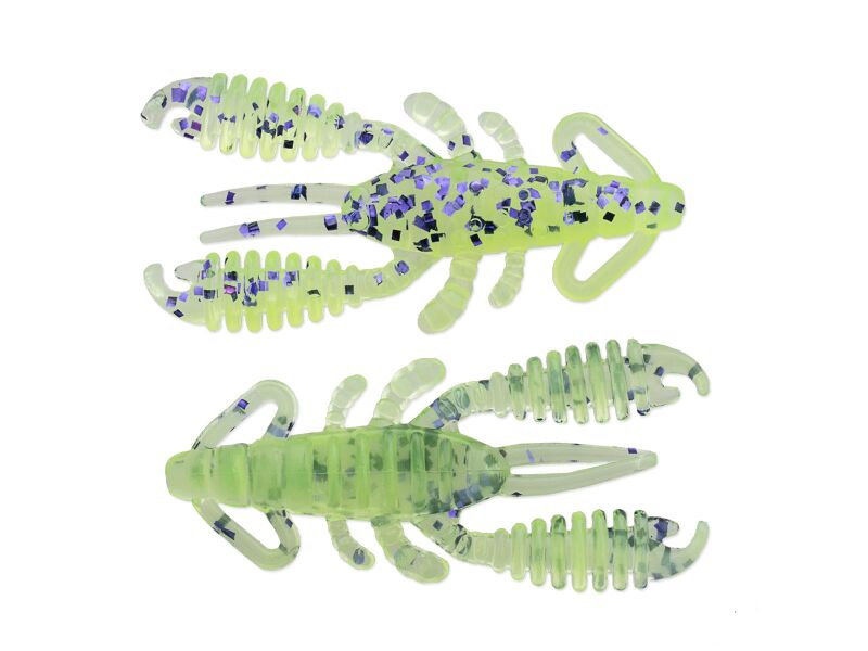1.5' Ring Craw Micro - Purple Chartreuse (BA-Edition)