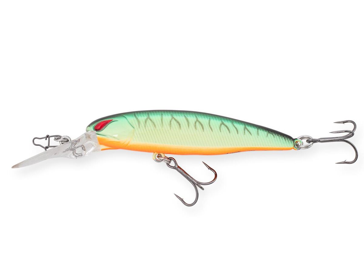 Laydown Minnow Deep JW (350) Cream Chartreuse Hot Tiger
