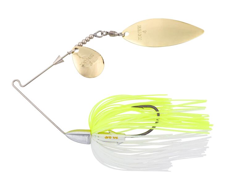 10.5g Tee-Bone Spinnerbaits Tandem Willow (484) Chartreuse Shad