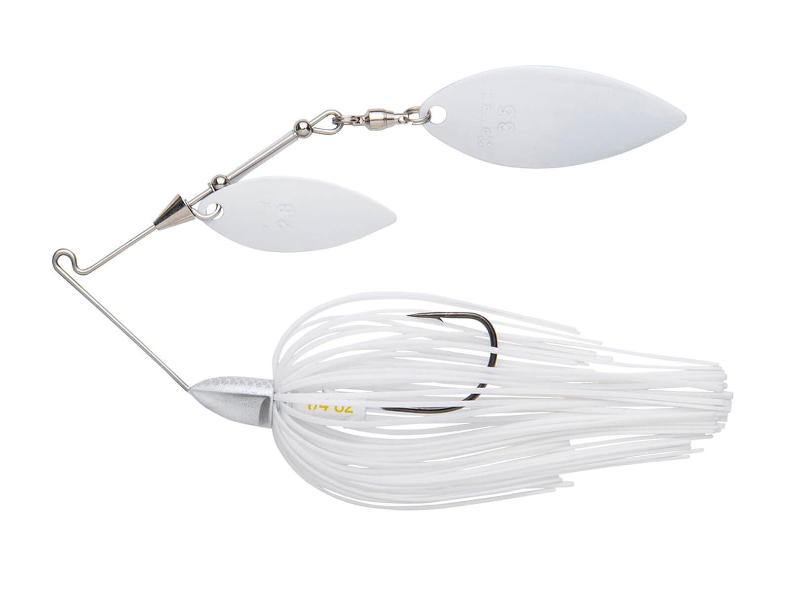 7.0g Baby Tee-Bone Spinnerbaits Double Willow (010) Super White