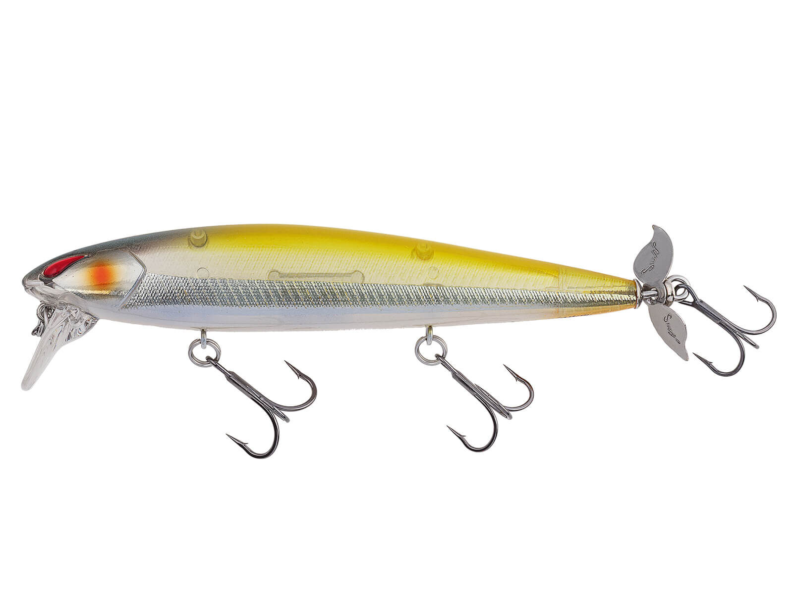 Laydown Minnow WAKE Prop Plus (BR-417) Banana Attention