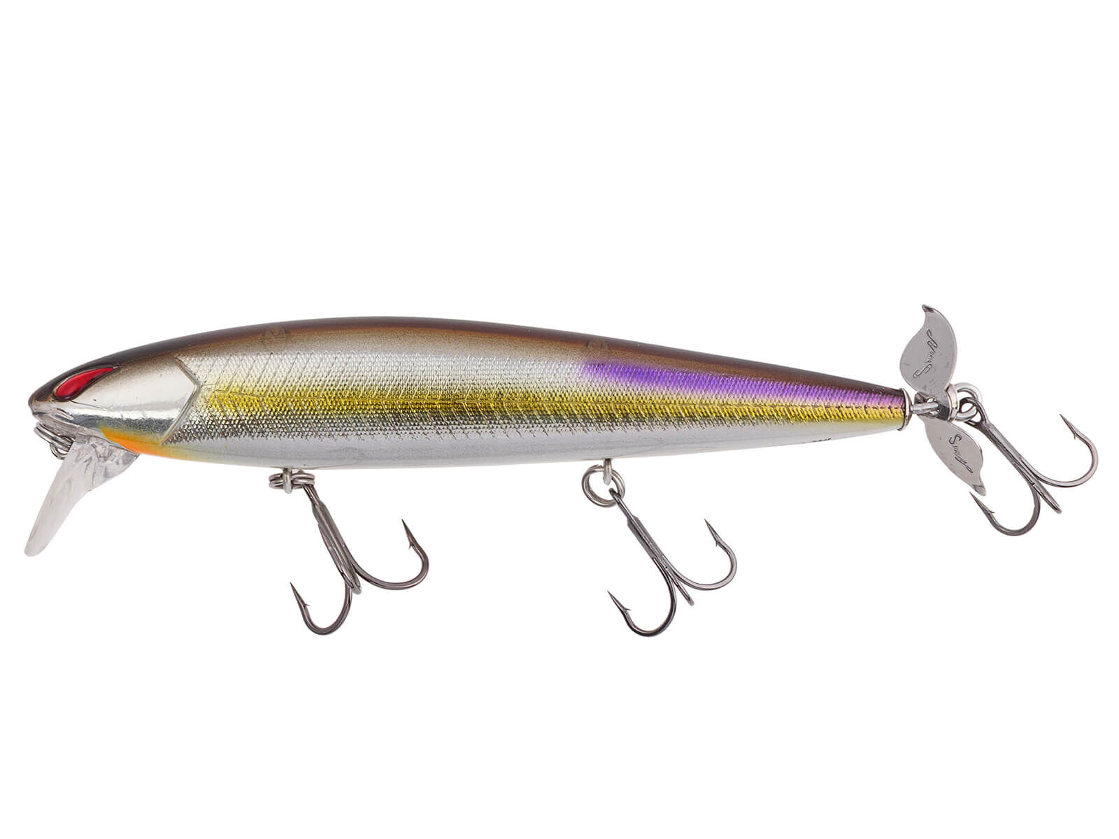 Laydown Minnow WAKE Prop Plus (BR-238) Half Mirror Wakasagi