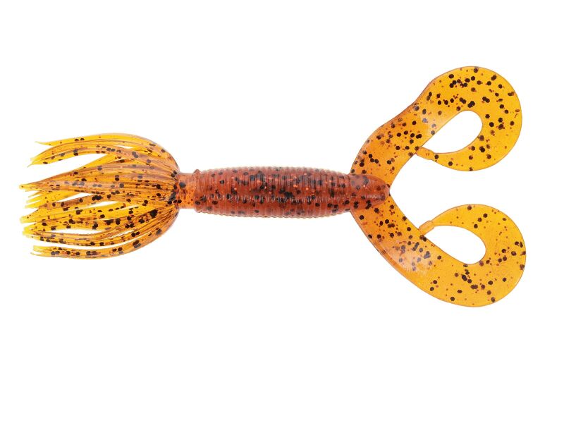 5' Double Tail Hula Grubs (9003) Fire Craw