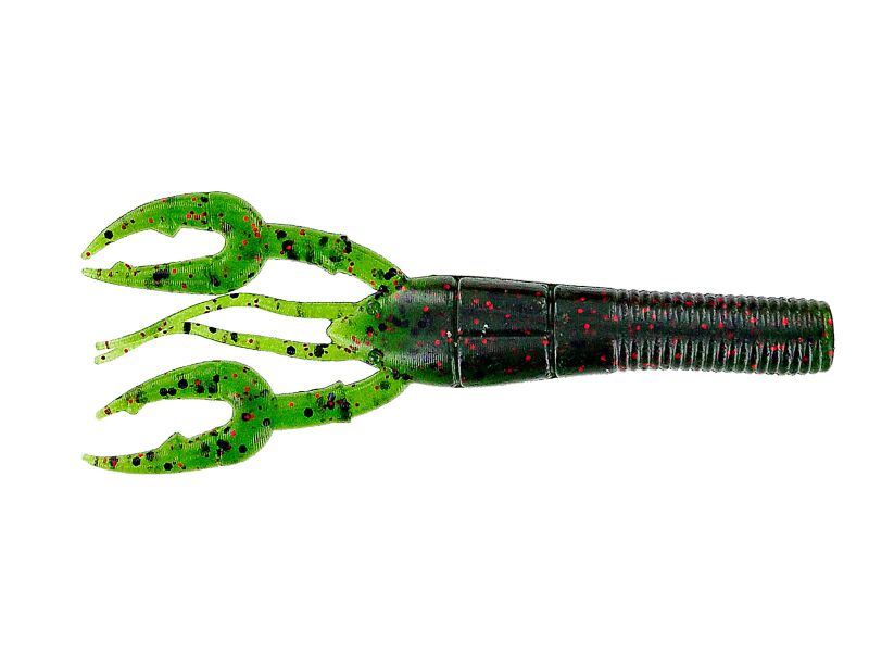 3.75' Fat Baby Craw (208) Watermelon Black & Red Flk.