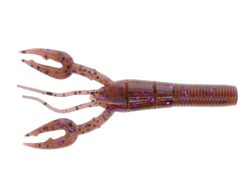 3.75' Fat Baby Craw (221) Cinnamon Black & Purple Flk.