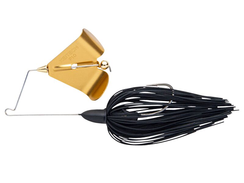 10.5g KEITECH Tee-Bone Buzzbait (001G) Black / Gold Blade