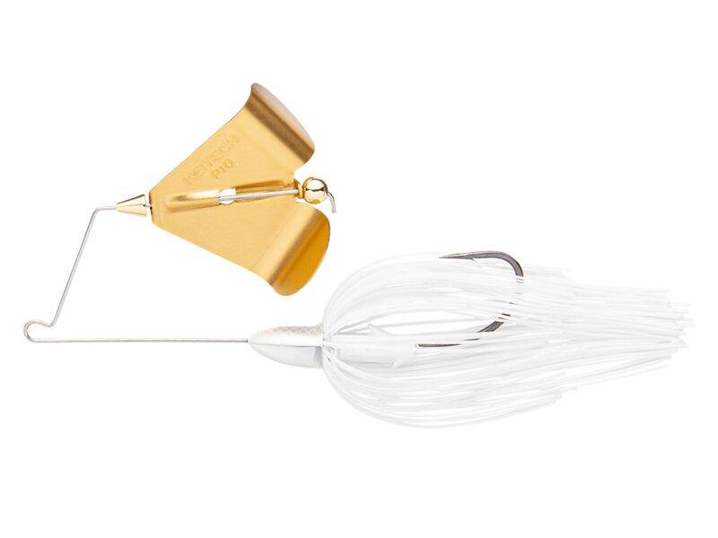 10.5g KEITECH Tee-Bone Buzzbait (010G) Super White / Gold Blade