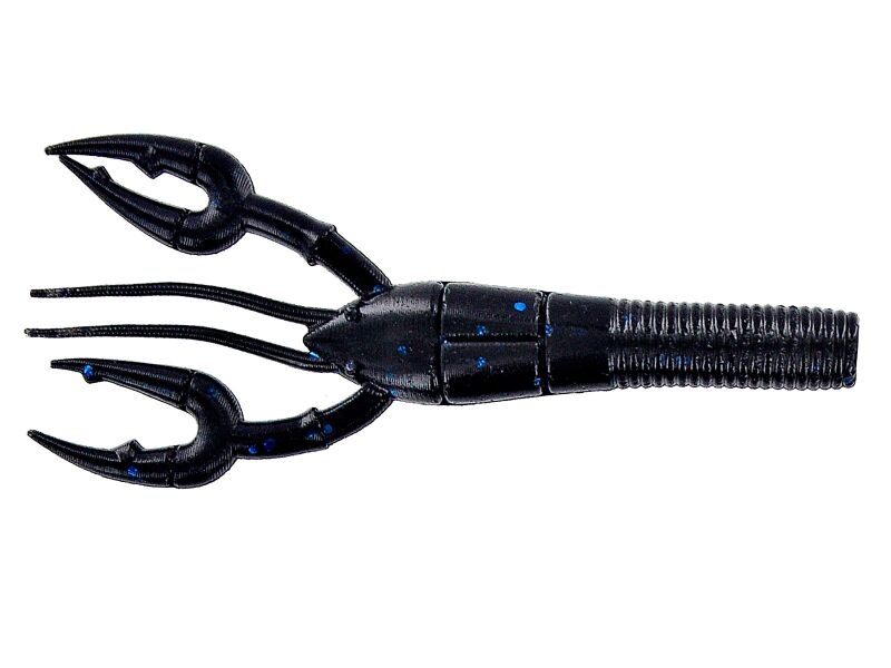 3.75' Fat Baby Craw (021) Black Blue Flk.