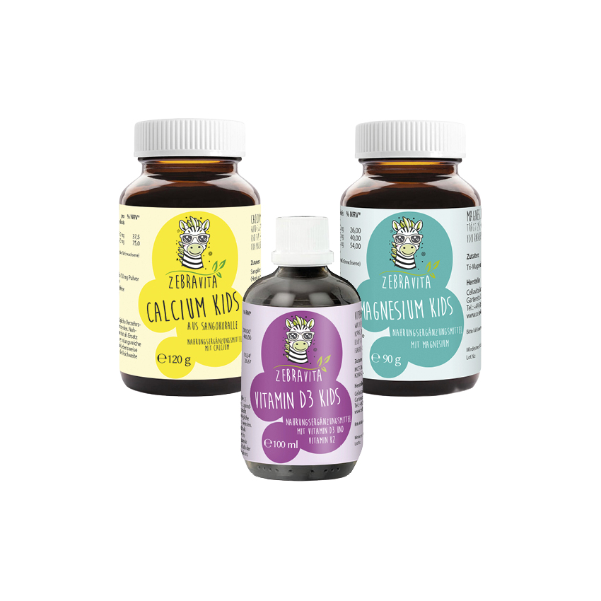 Kids Mineralstoff & Vitamin Set – Calcium, Magnesium & Vitamin D3 + K2