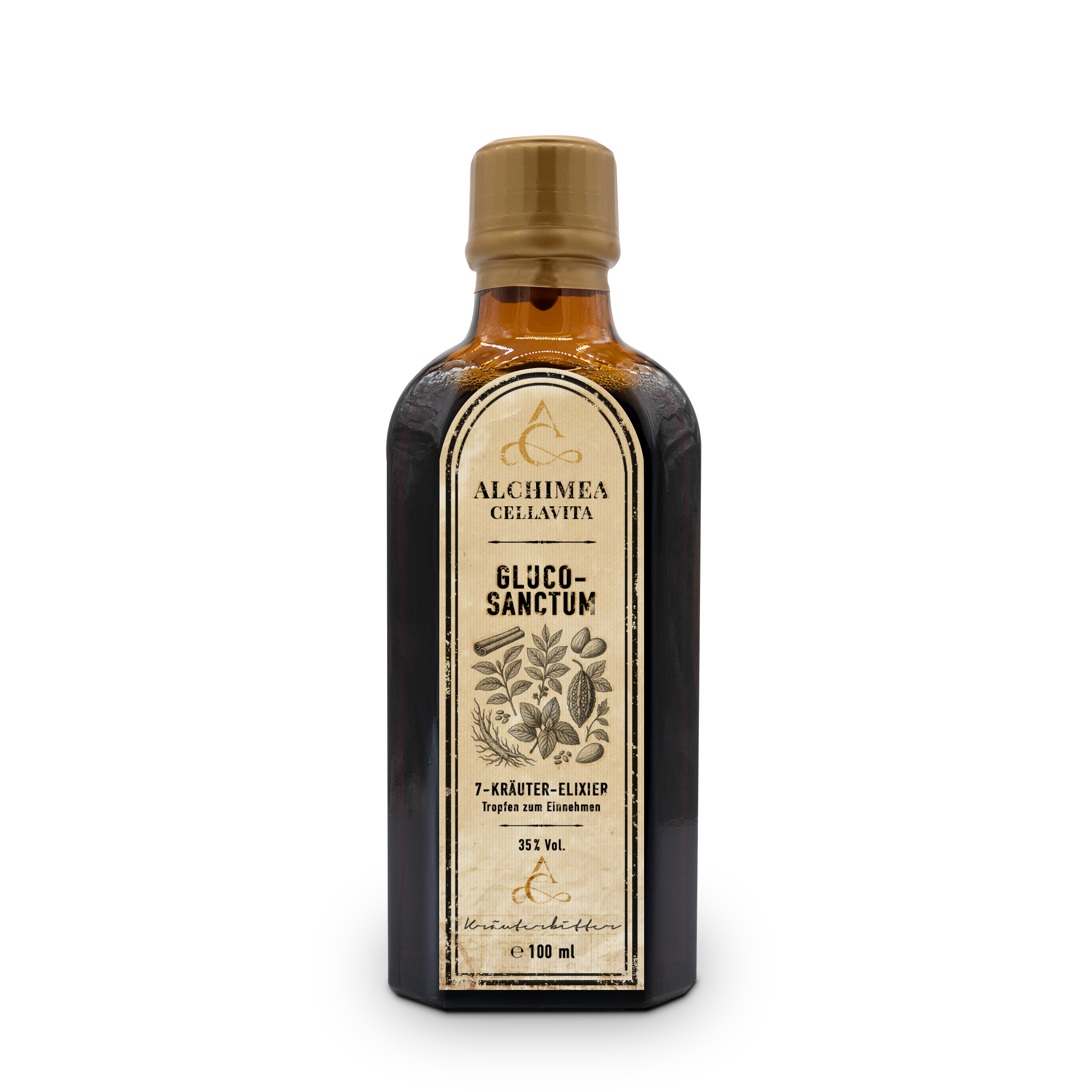 Glucosanctum – Tinktur aus 7 Kräuter-Extrakten, Inositol & Chrompicolinat
