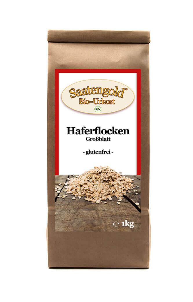 Bio-Haferflocken glutenfrei Großblatt 500g