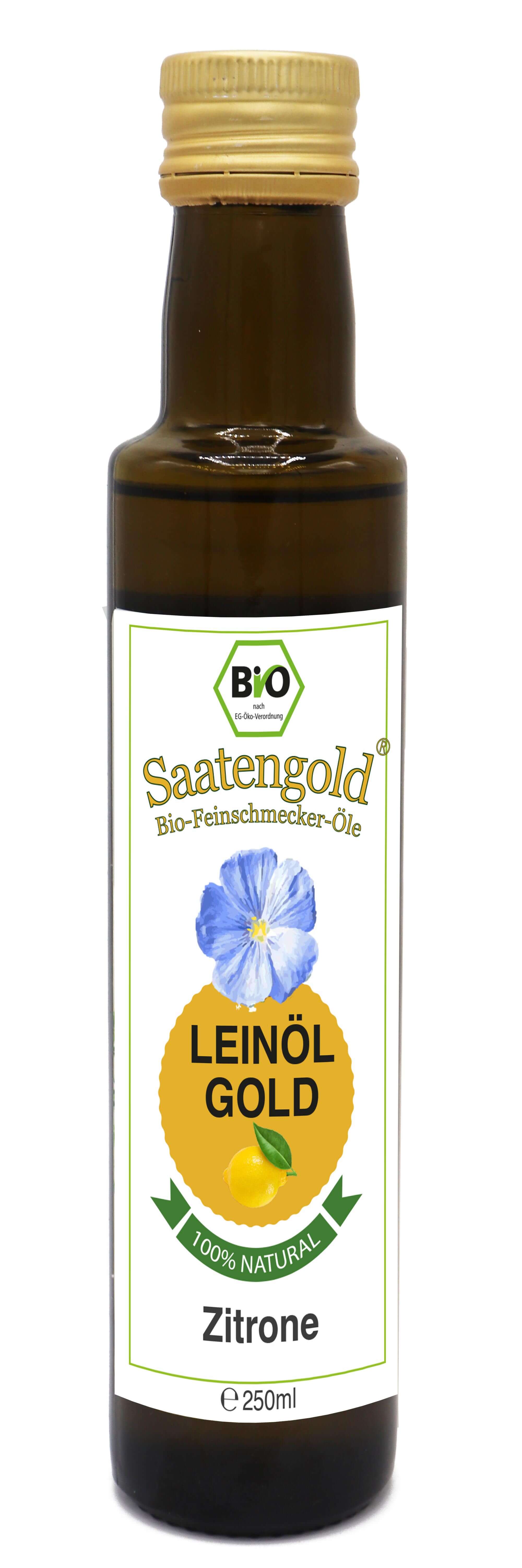 Saatengold-Bio-Feinschmecker-Öle "Leinöl Zitrone" 