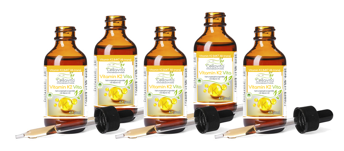 Vitamin K2 100µg pro TD MK7 all trans vegan 5x 50ml Vorteilspaket