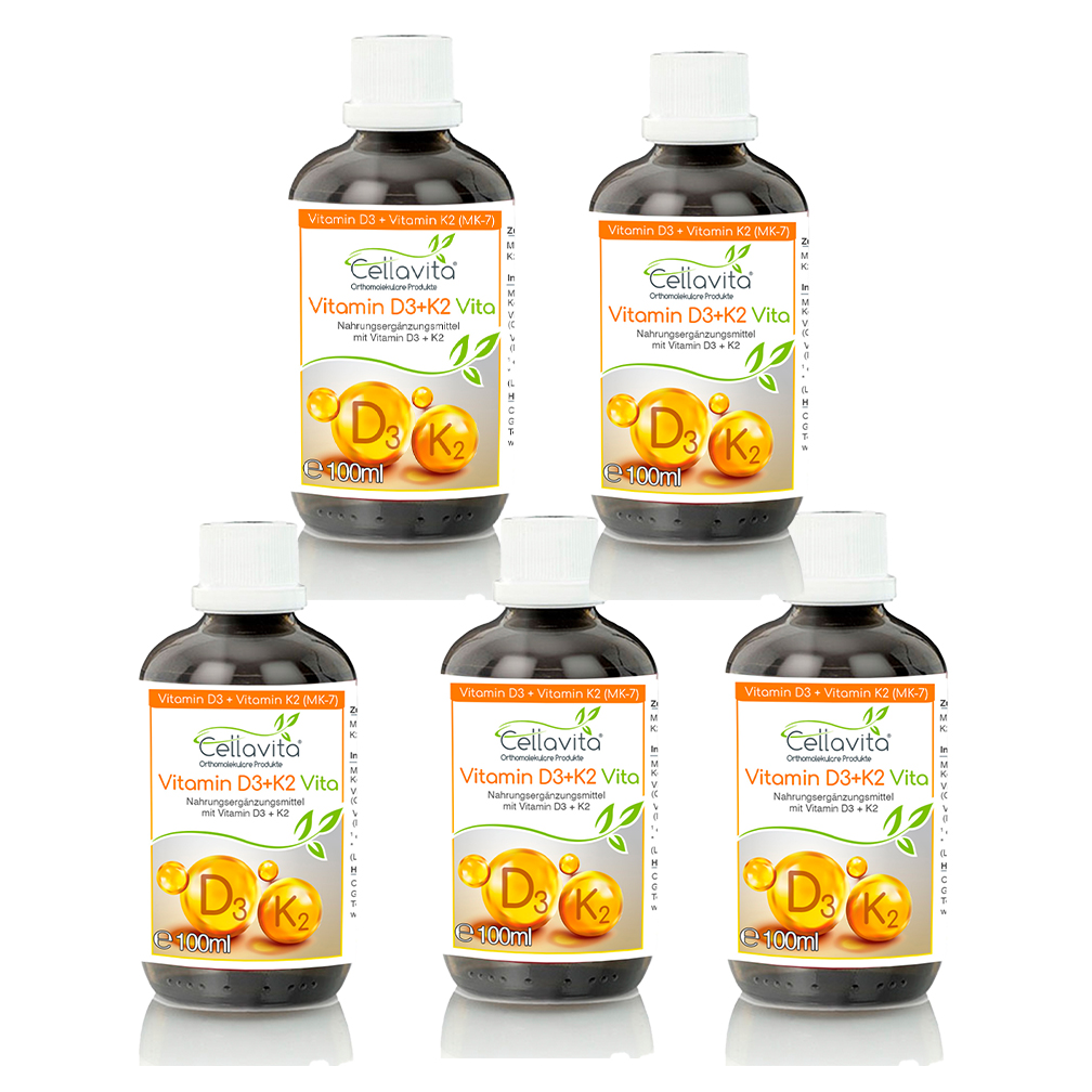 Vitamin D3 mit K2 Vita Vorteilspaket 5 x 100ml