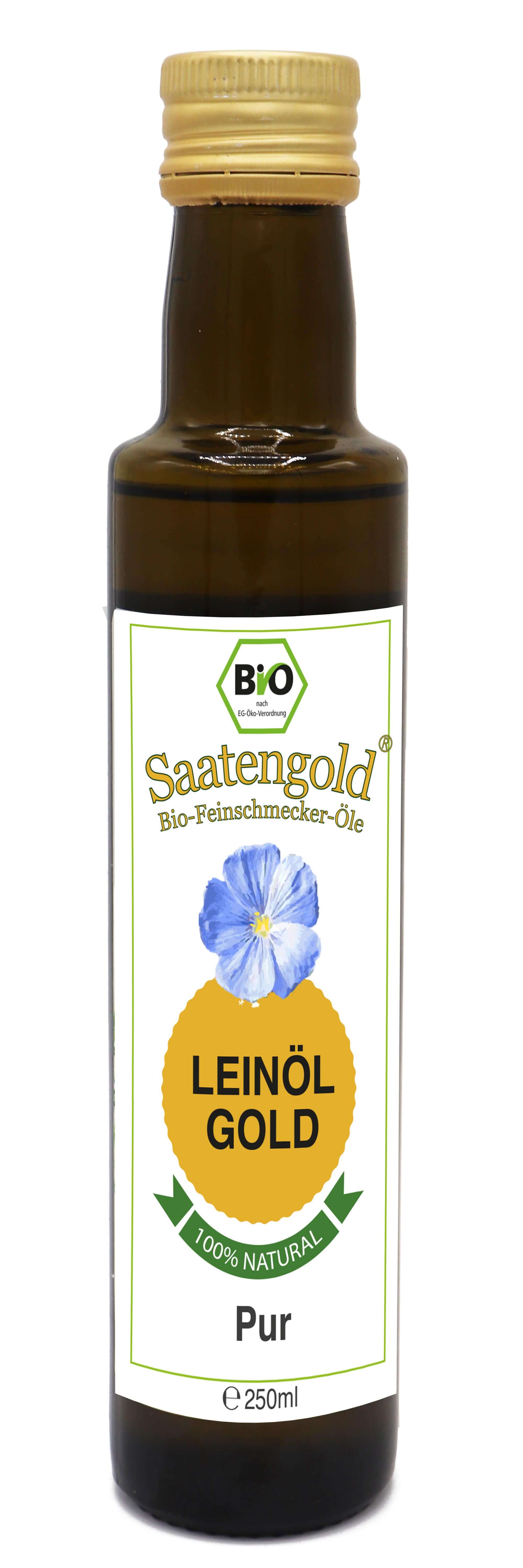Saatengold-Bio-Feinschmecker-Öle "Leinöl Pur"