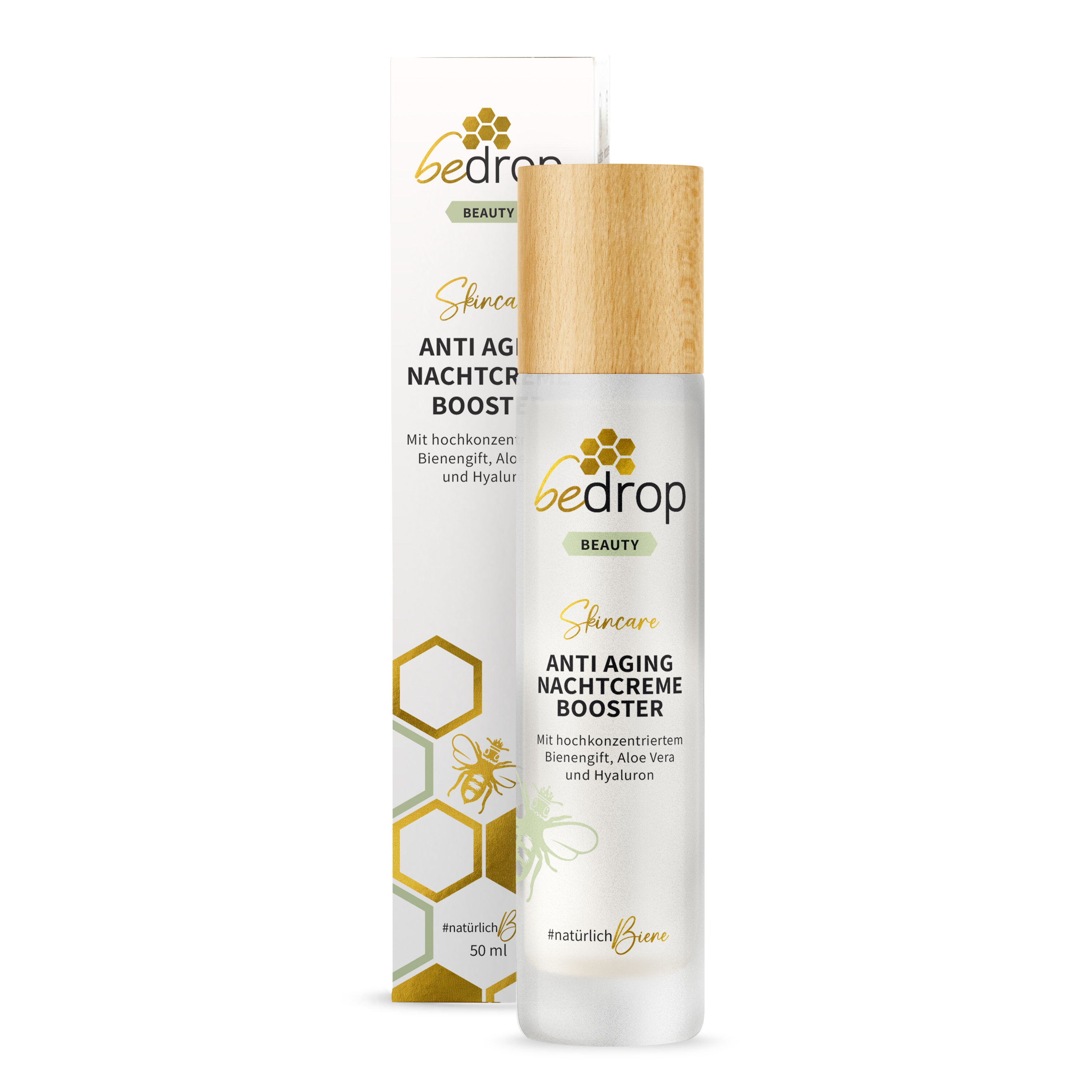 Anti-Aging Nachtcreme Booster regenerierende Nachtpflege mit Bienengift, Aloe Ve...