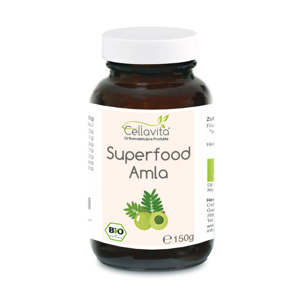 Superfood Amla bio Pulver 150g im Glas