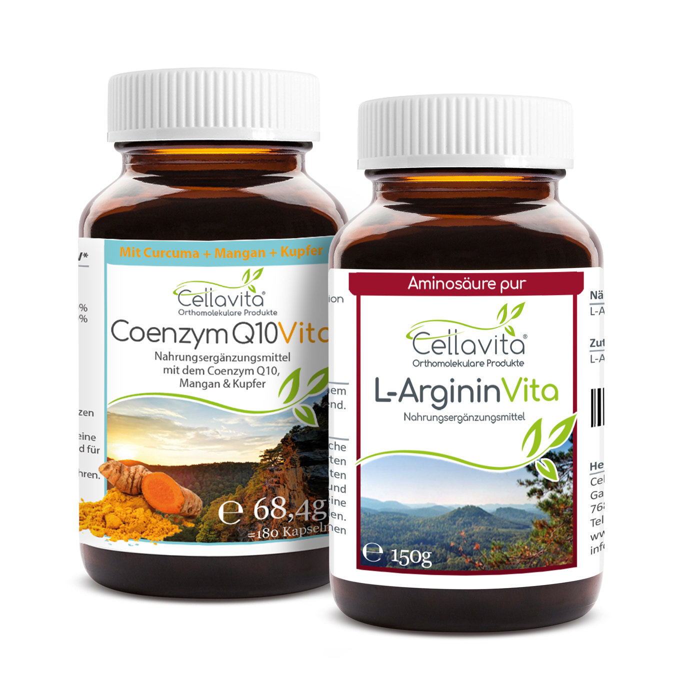 Sparbundle L‑Arginin Vita und Coenzym Q10 Vita