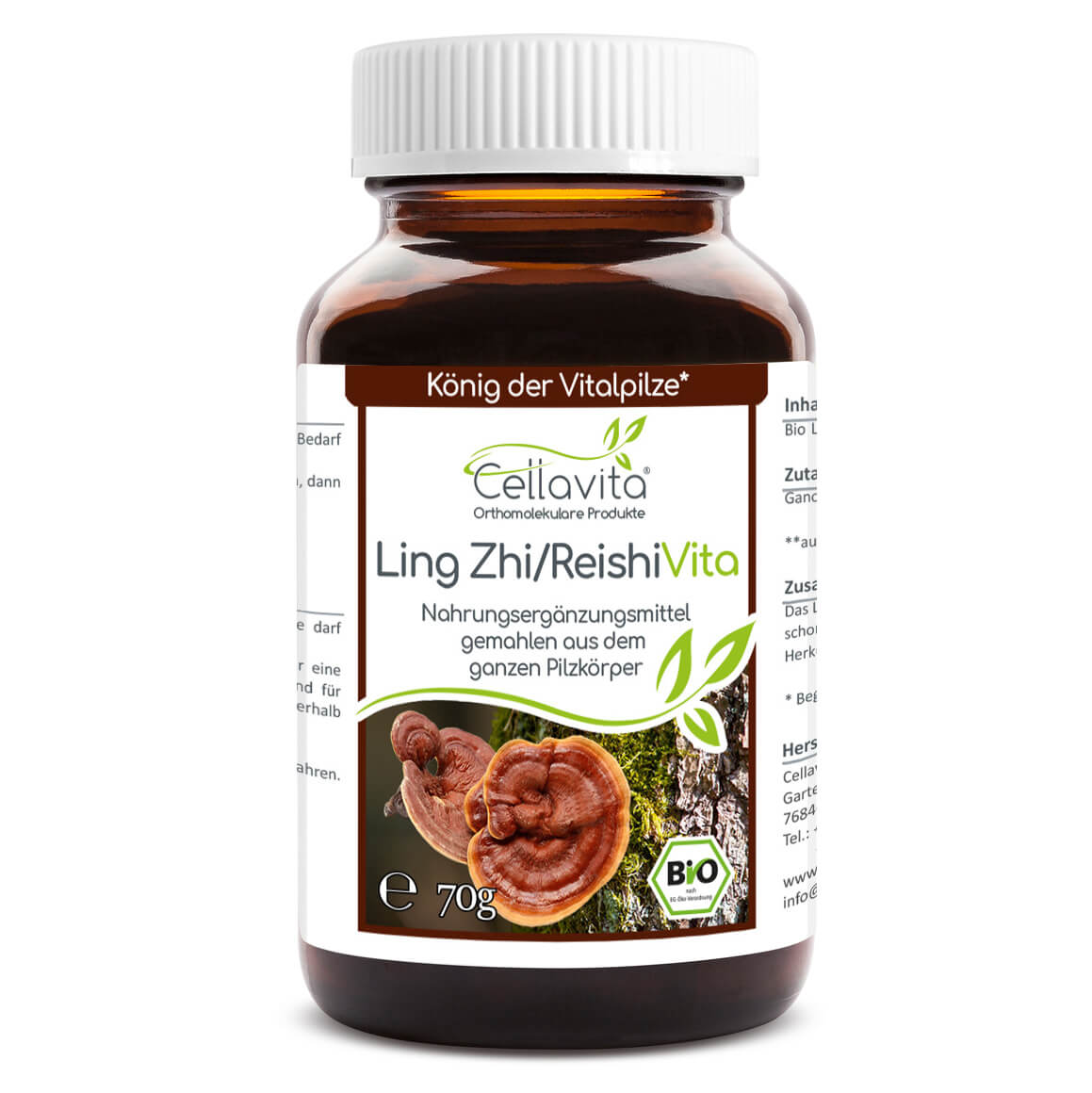 Bio-Ling Zhi / Reishi Vita "Glänzender Lackporling" Pulver