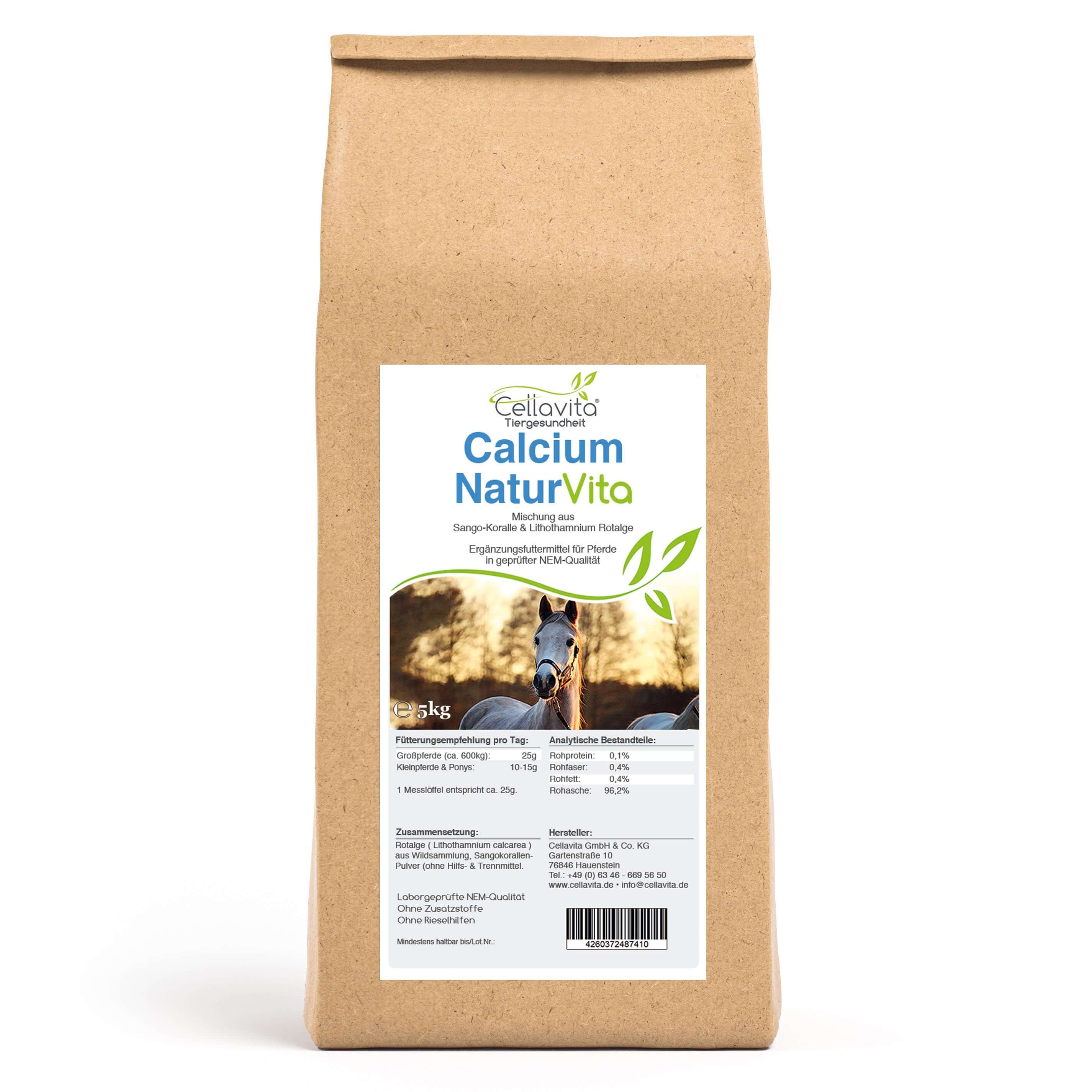 Calcium Natur Vita für Pferde 5kg Vorratsbeutel