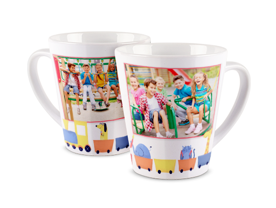 Fototasse Bunte Eisenbahn